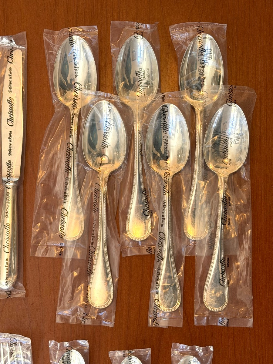 Christofle perles ménagère 24 pièces sous blister -photo-4