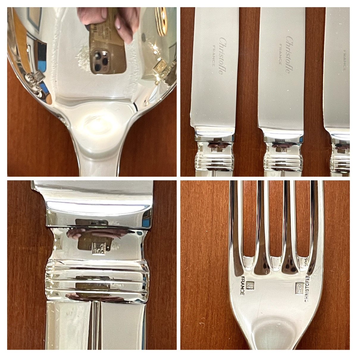 Christofle Atlantide , ménagère 6 pers 36 pieces avec entremet  -photo-6