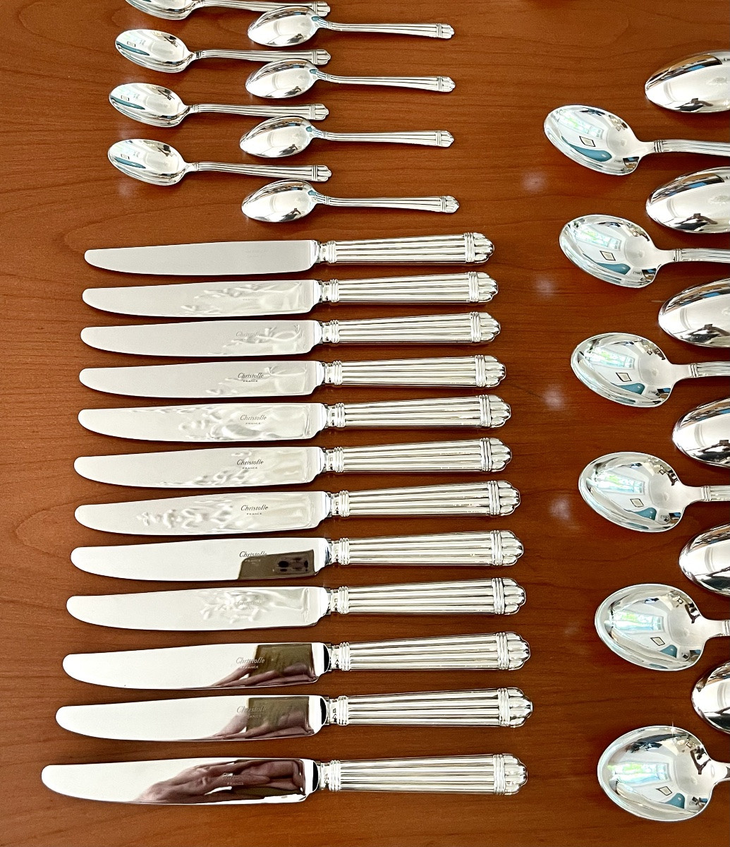 Christofle Aria , Ménagère 49 Pieces , Excellent Condition-photo-1