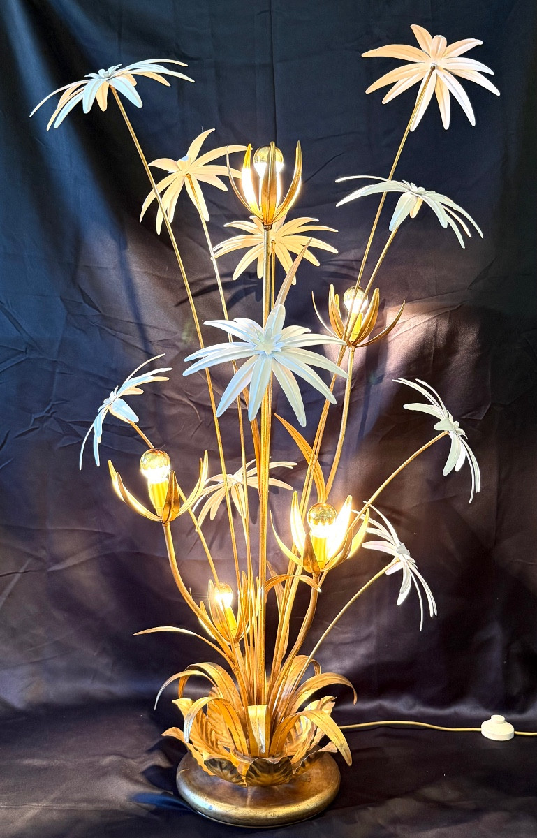 Hans Kögl Floor Lamp In Gilded And Lacquered Metal