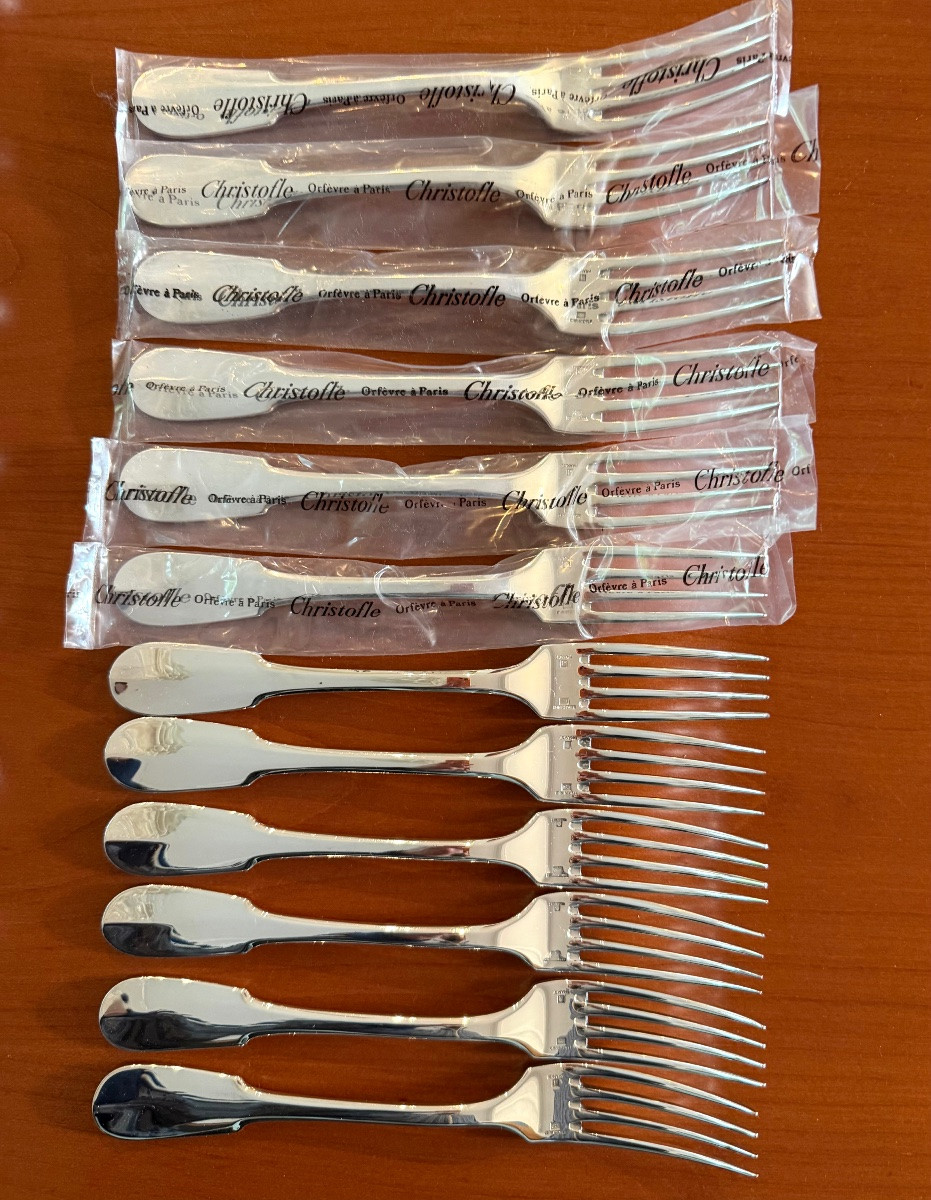 Christofle Cluny, 48-piece Menagère, Mint Condition-photo-1