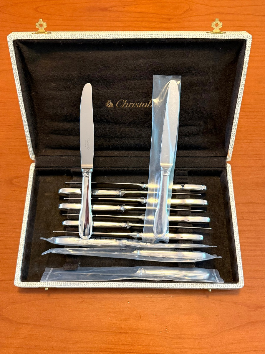 Christofle Cluny 12 couteaux à entremet 