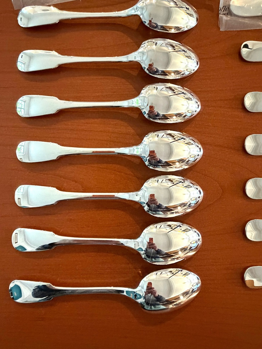 Christofle Cluny Flatware, 12 Forks, 12 Spoons-photo-4
