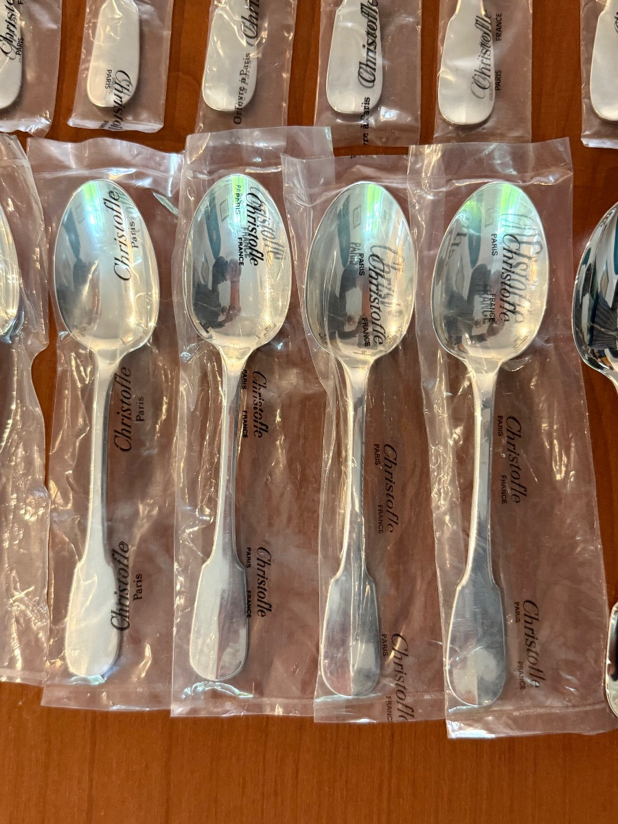 Christofle Cluny Flatware, 12 Forks, 12 Spoons-photo-5