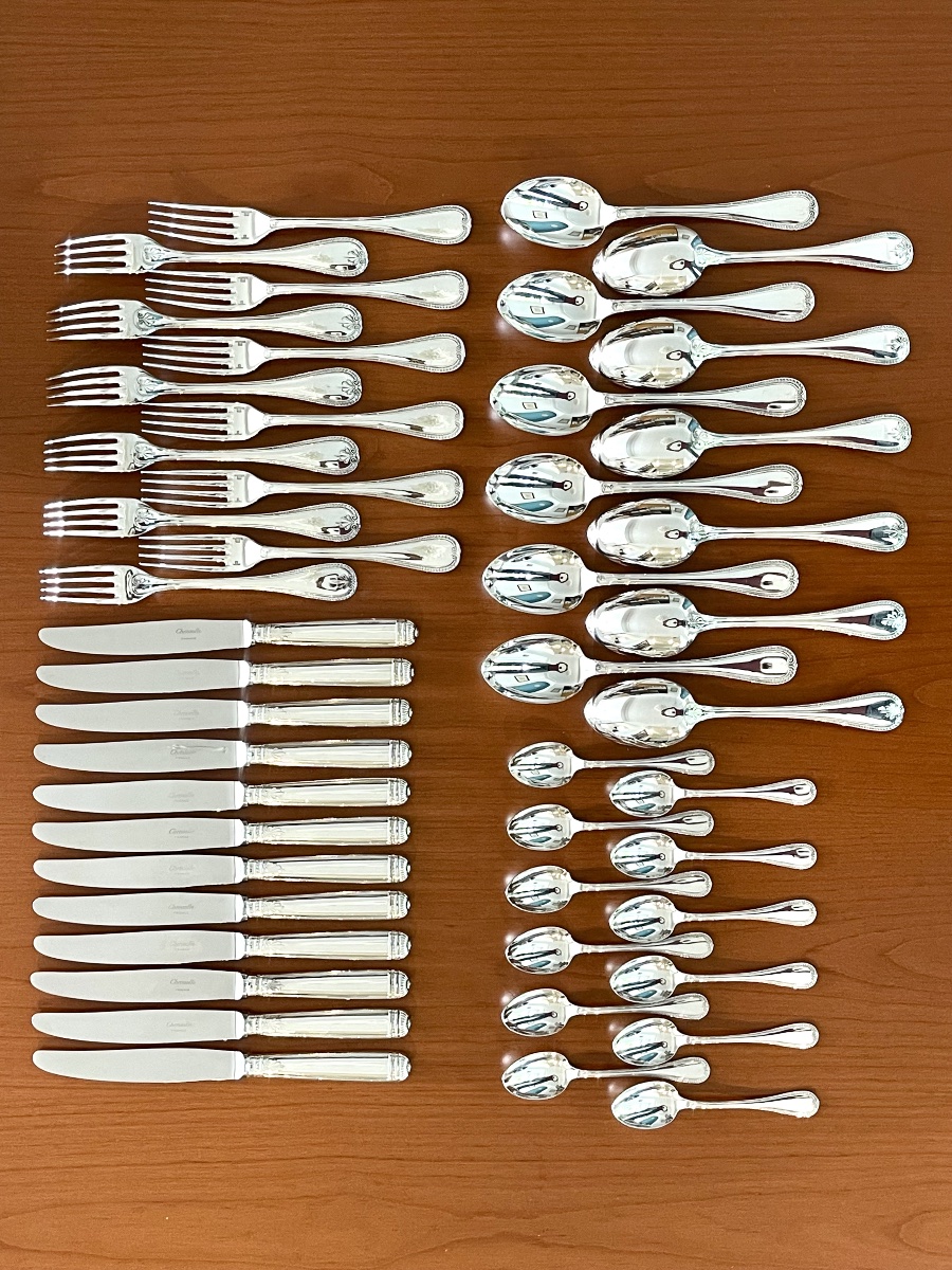 Christofle Malmaison , 48-piece Household Set For 12 People-photo-3