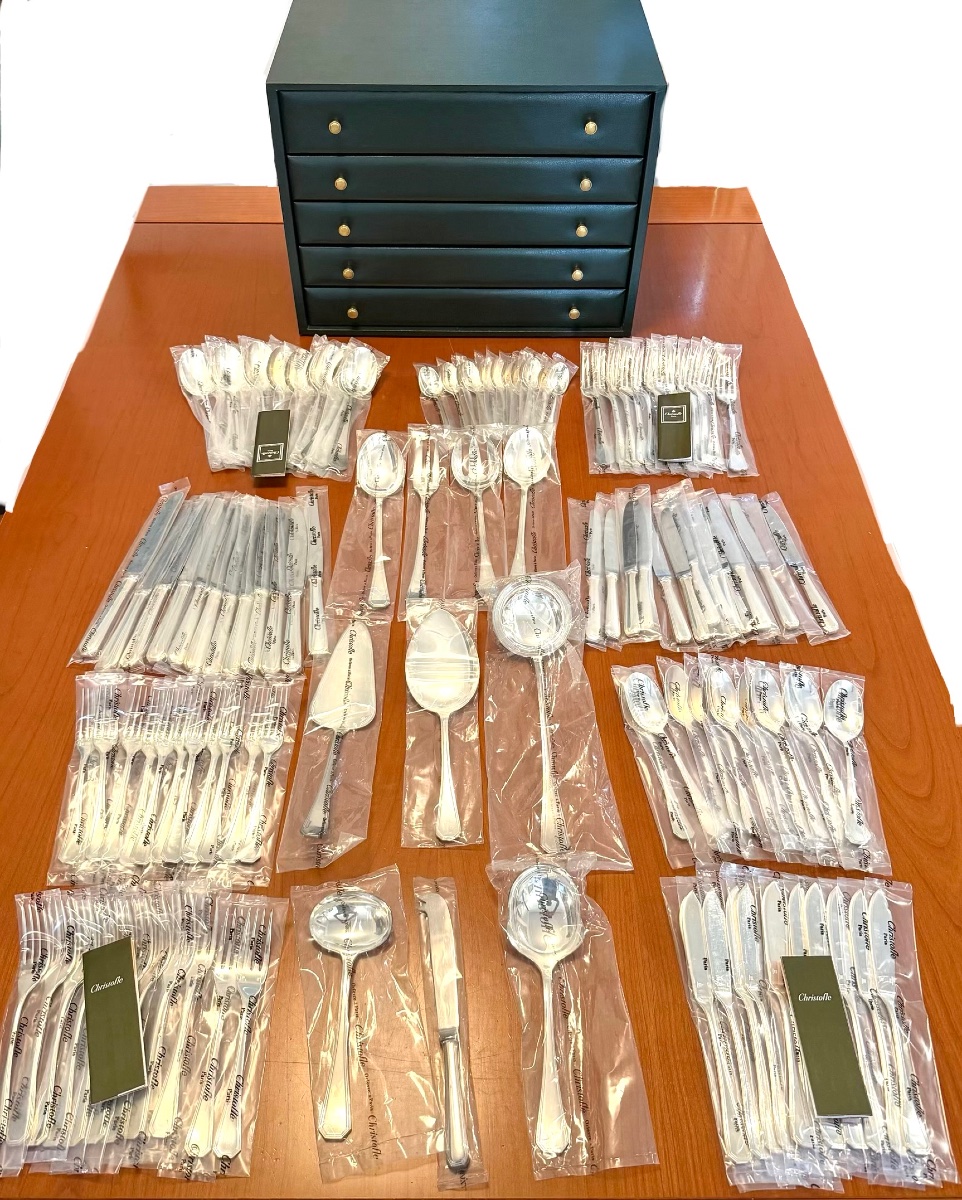 Christofle America , Brand New 118 Pieces Household Set With Silverware