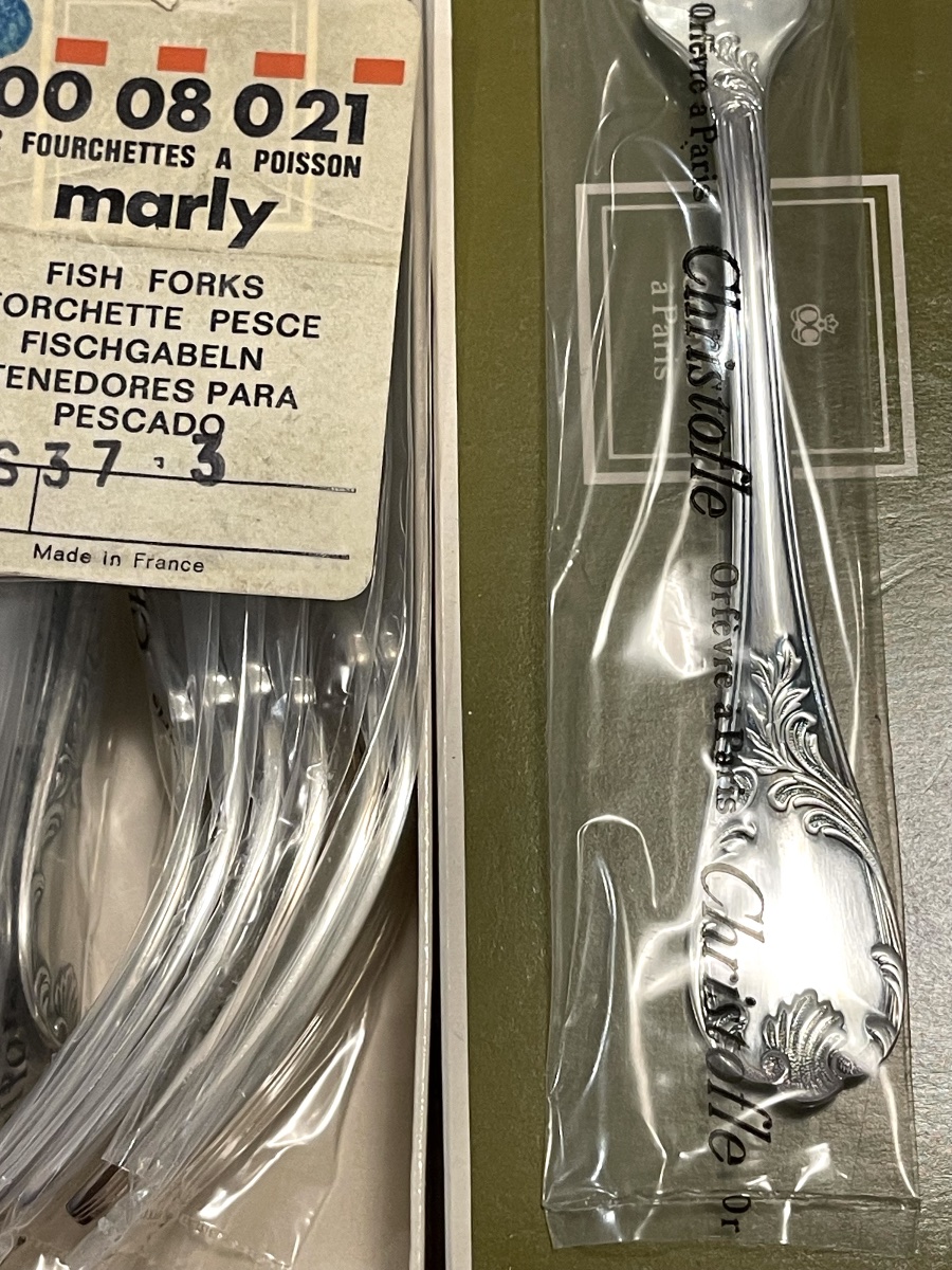 Christofle marly , couverts à poisson sous blister ,24 pièces -photo-1