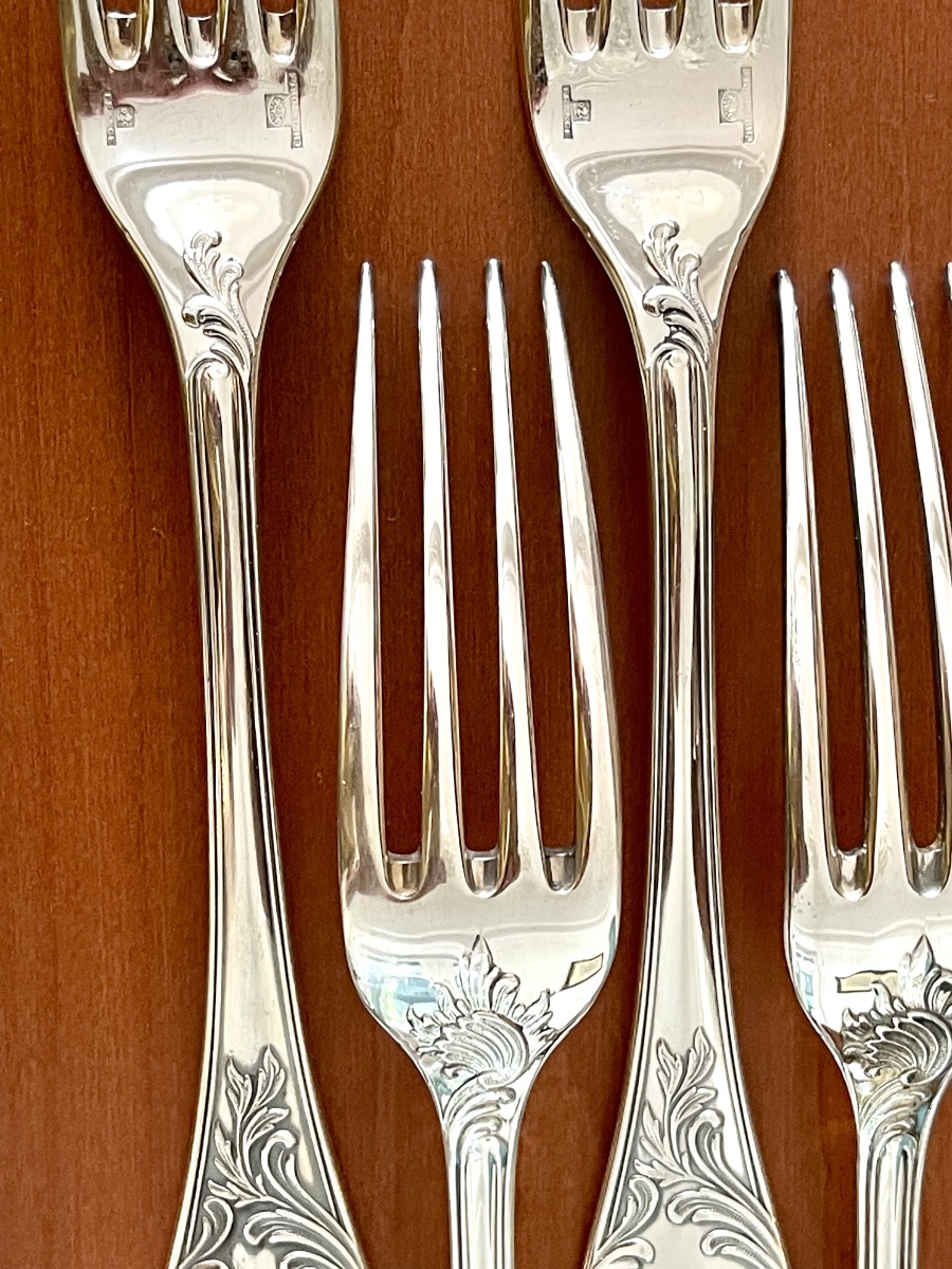 Christofle Marly, 24-person Dinner Set, 96 Pieces, In Near-new Condition  -photo-5