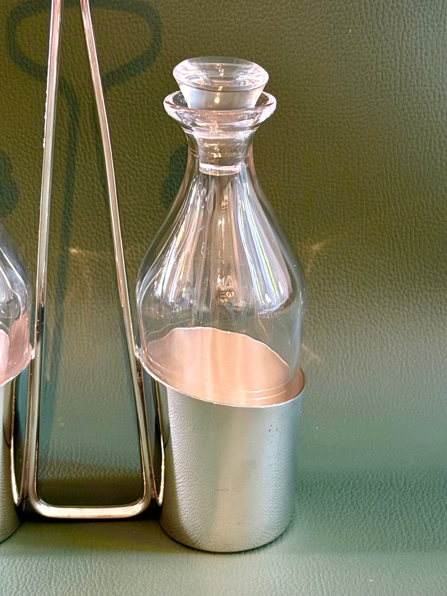 Christofle: Oil Cruet, Sabattini Lino Vinegar Cruet, Table Server -photo-3