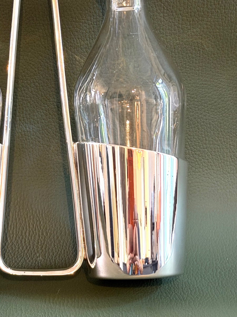 Christofle: Oil Cruet, Sabattini Lino Vinegar Cruet, Table Server -photo-6