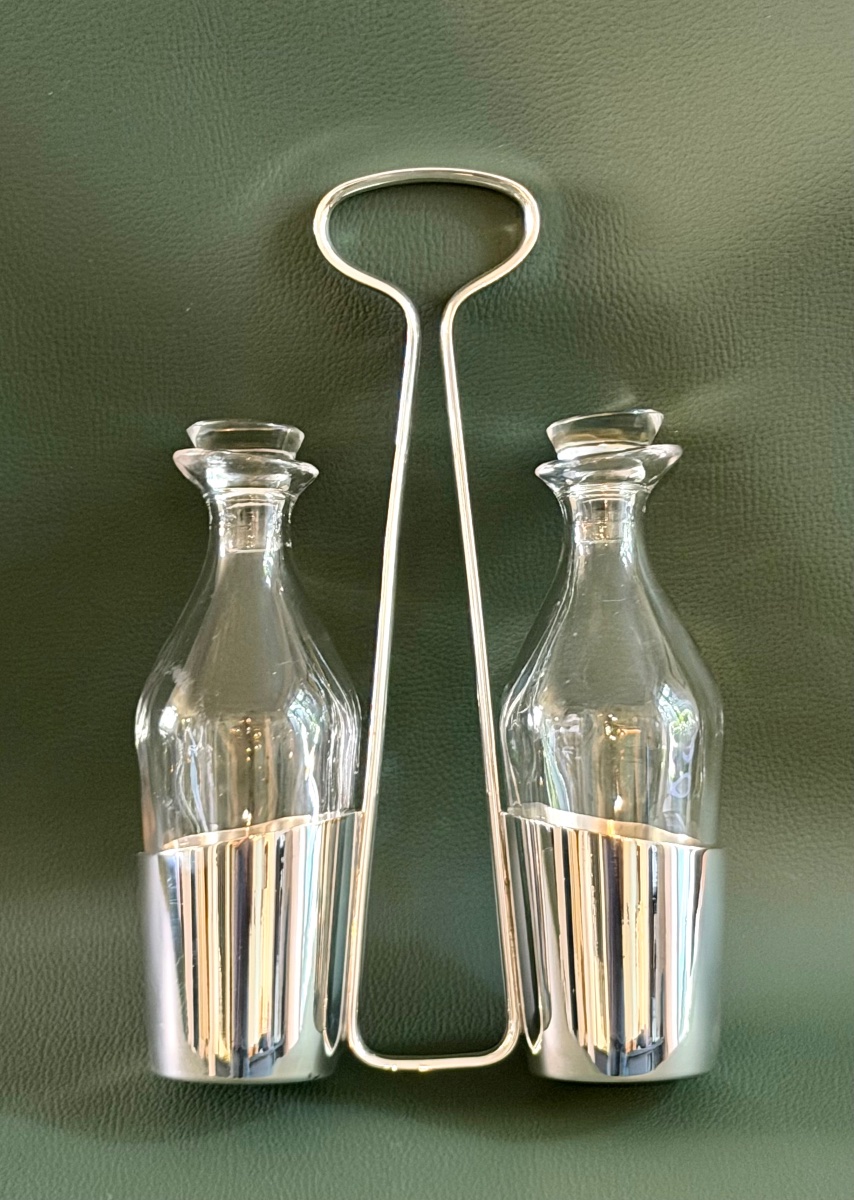 Christofle: Oil Cruet, Sabattini Lino Vinegar Cruet, Table Server 