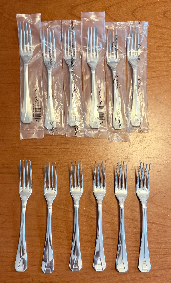 Christofle Atlantide, 12 Dessert Forks -photo-2