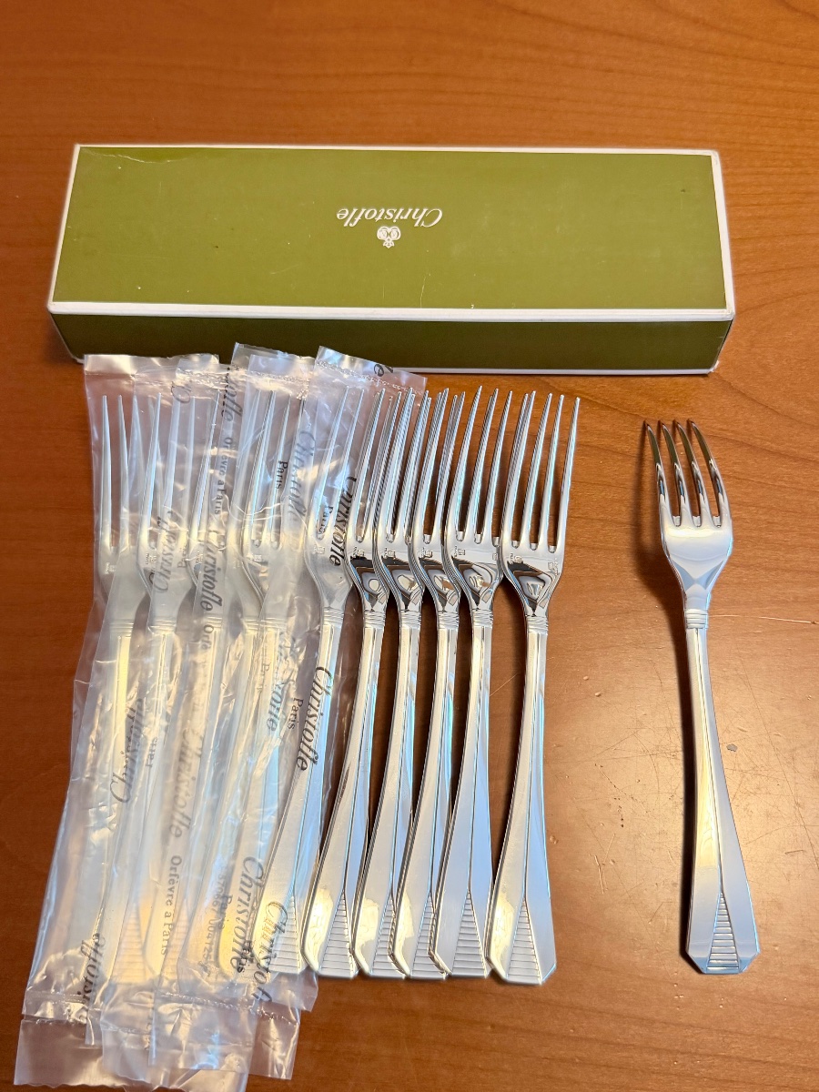 Christofle Atlantide, 12 Dessert Forks 