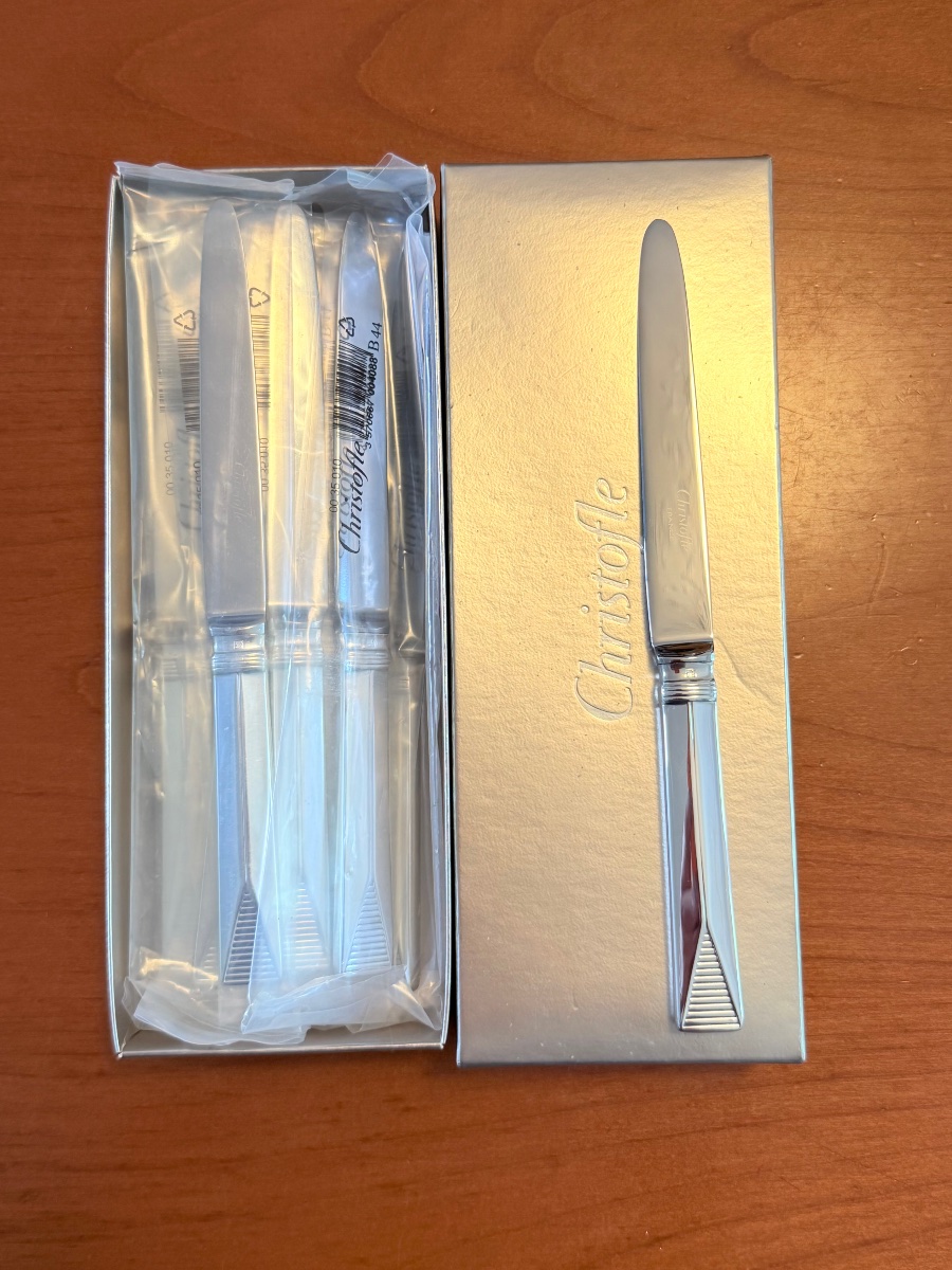 Christofle Atlantide, 12 Dessert And Cheese Knives, 19.5 Cm-photo-1