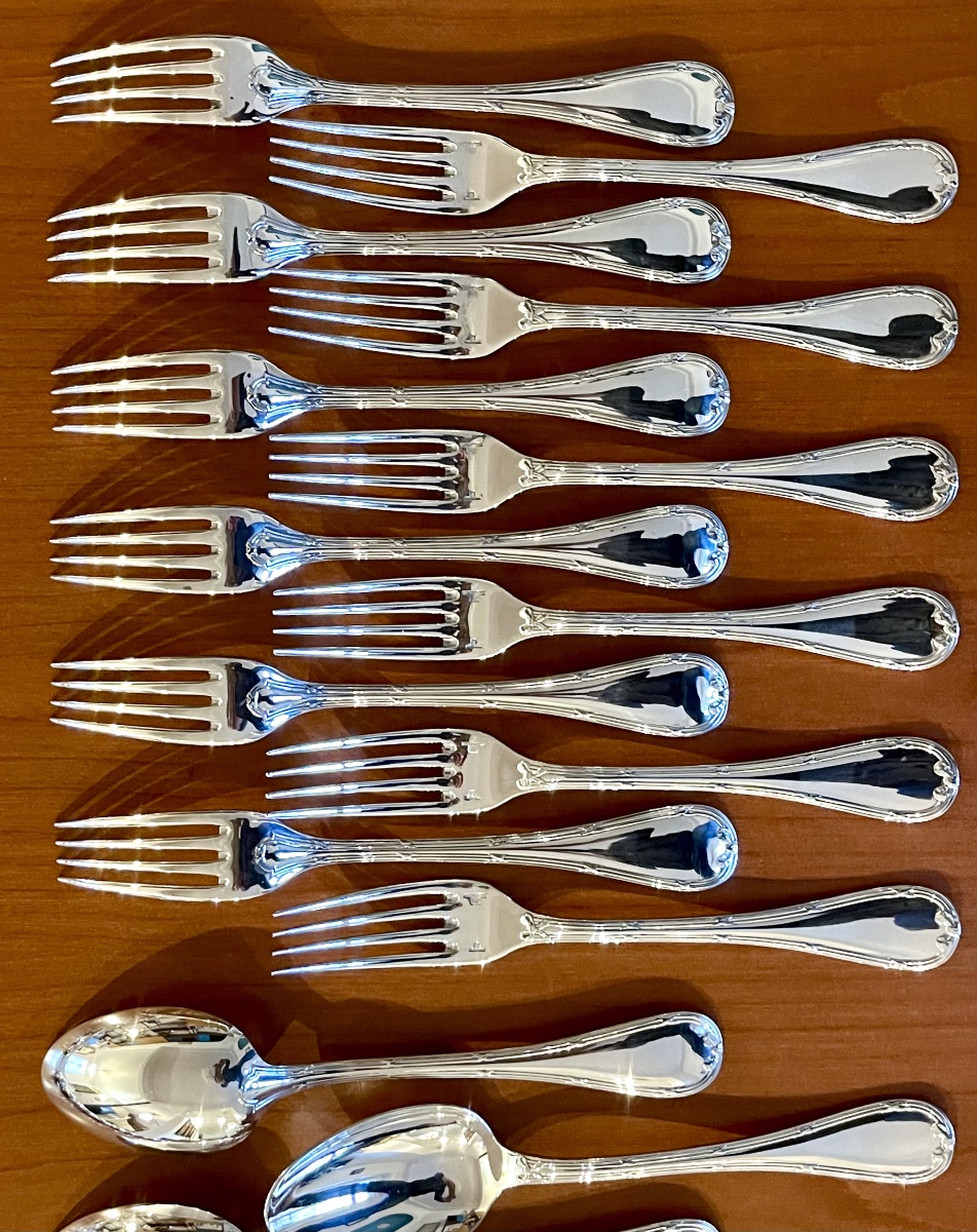 Christofle rubans ménagère 12 personnes 48 pièces -photo-3