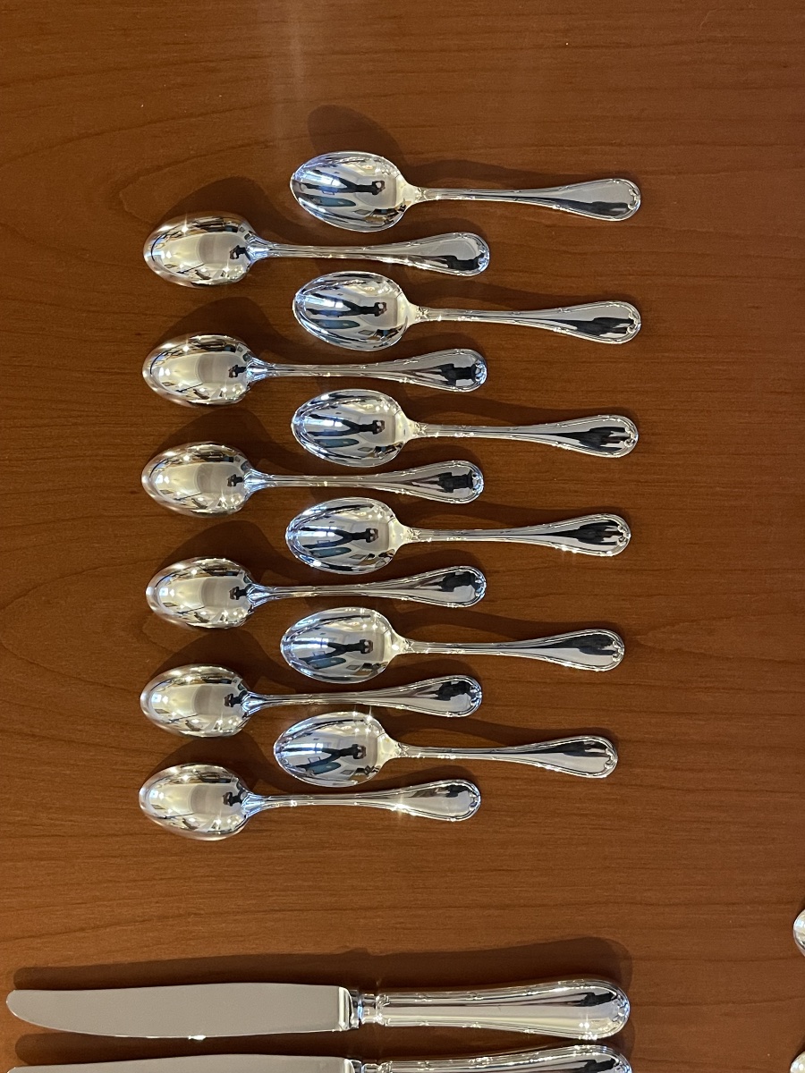 Christofle rubans ménagère 12 personnes 48 pièces -photo-7