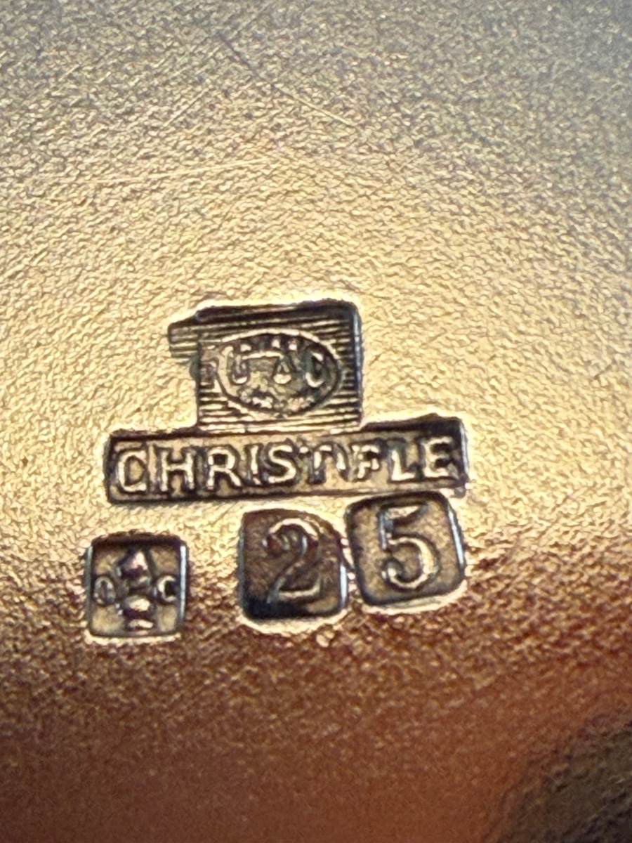 Christofle , grand seau à champagne , vin art déco H 28 cm -photo-4