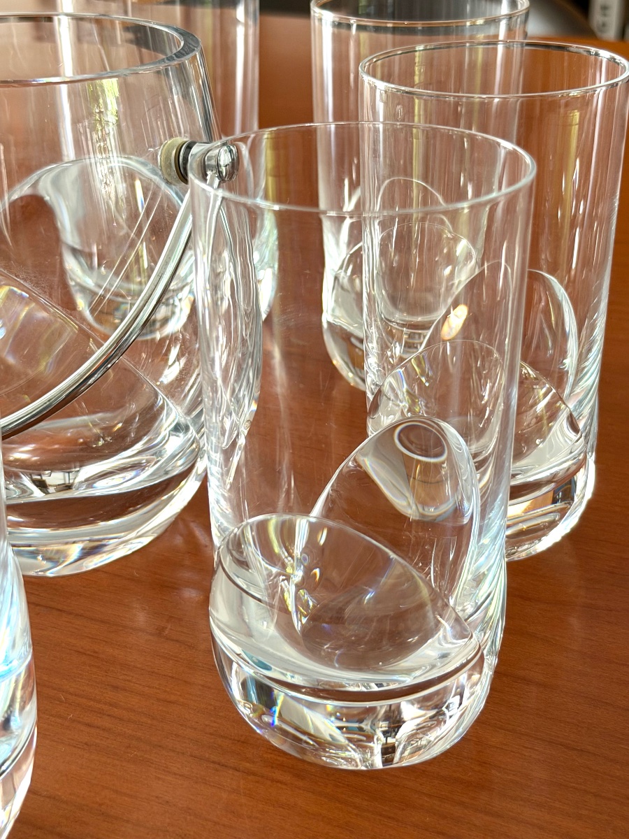 Daum modèle corolle , 8. Verres et seau à glaçon -photo-4