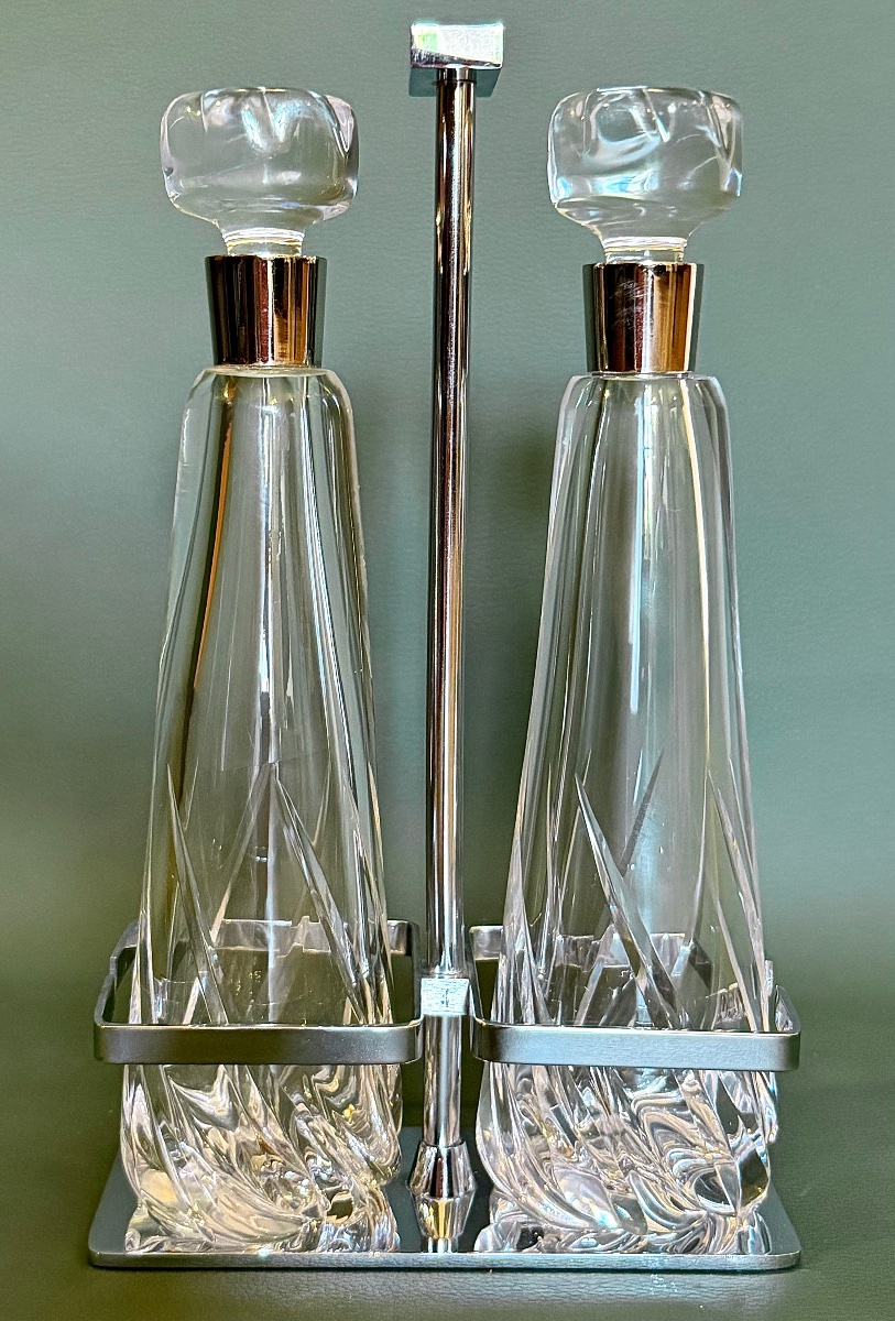 Daum France, Crystal Oil And Vinegar Set 