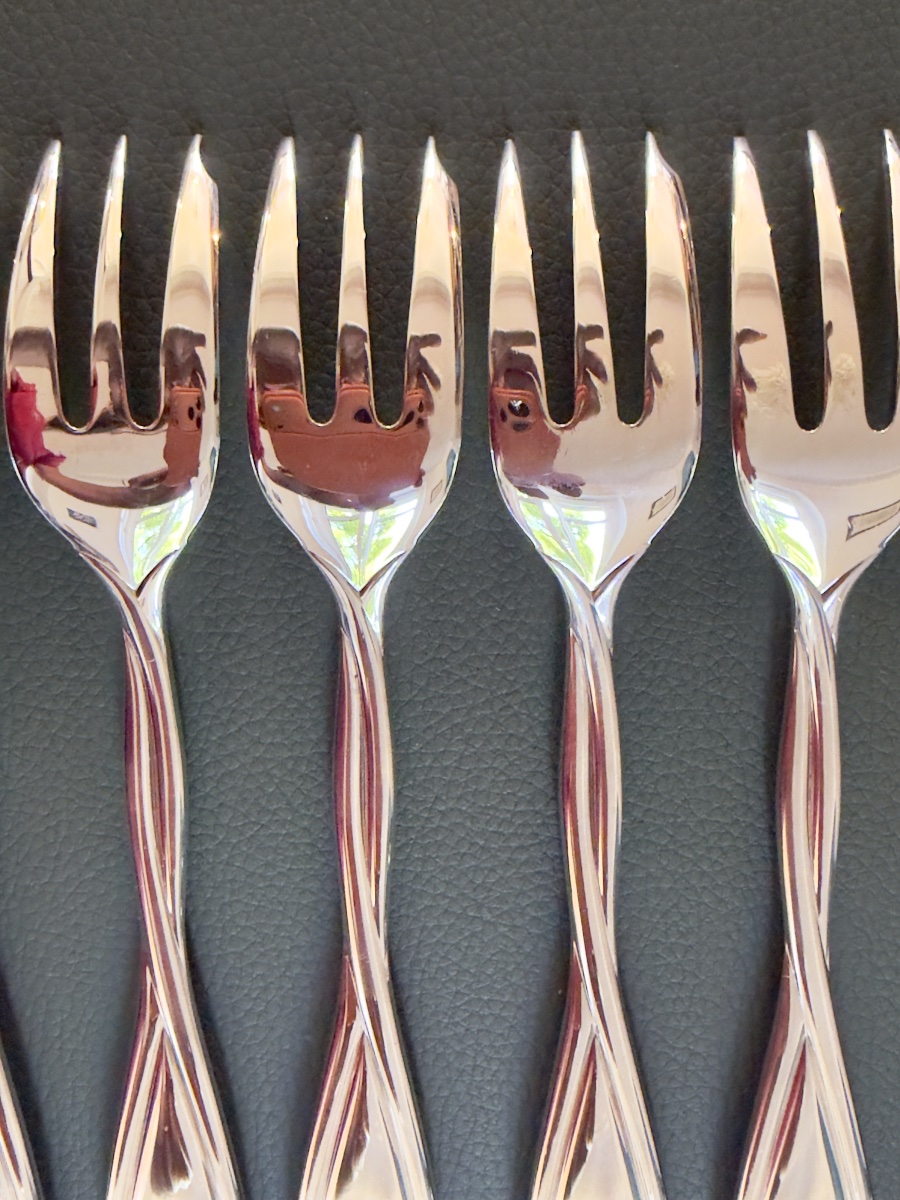 Christofle Galéa, 12 Cake Forks, Like New -photo-4