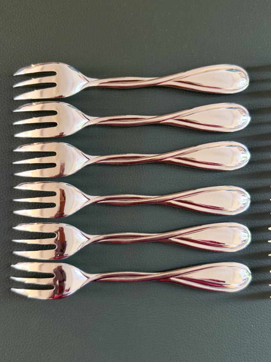 Christofle Galéa, 12 Cake Forks, Like New -photo-6