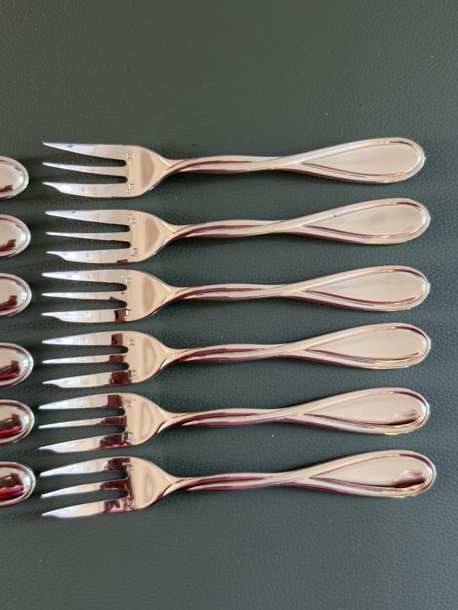 Christofle Galéa, 12 Cake Forks, Like New -photo-7