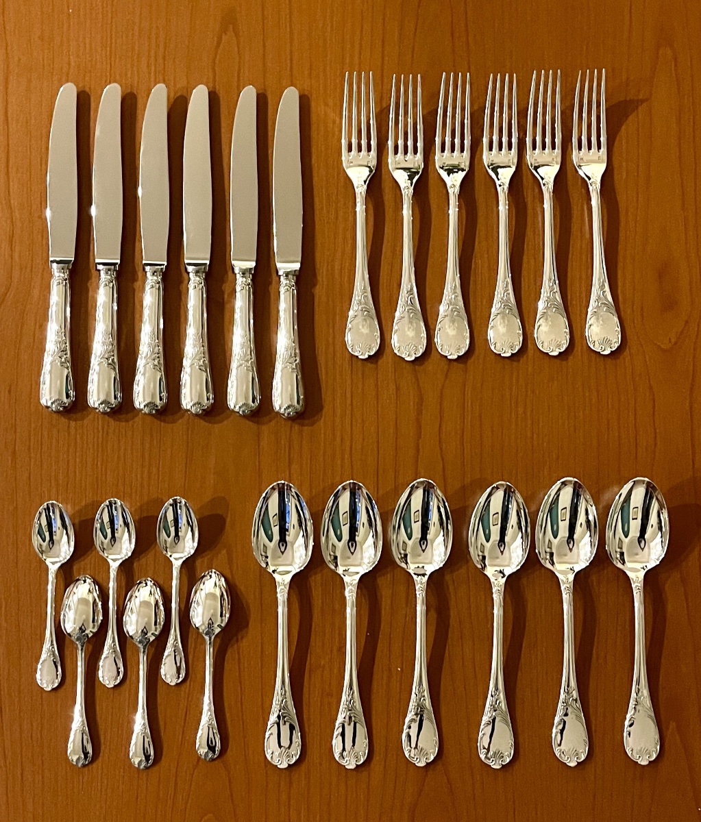Christofle marly ,ménagère 6 personnes 24 pièces -photo-2