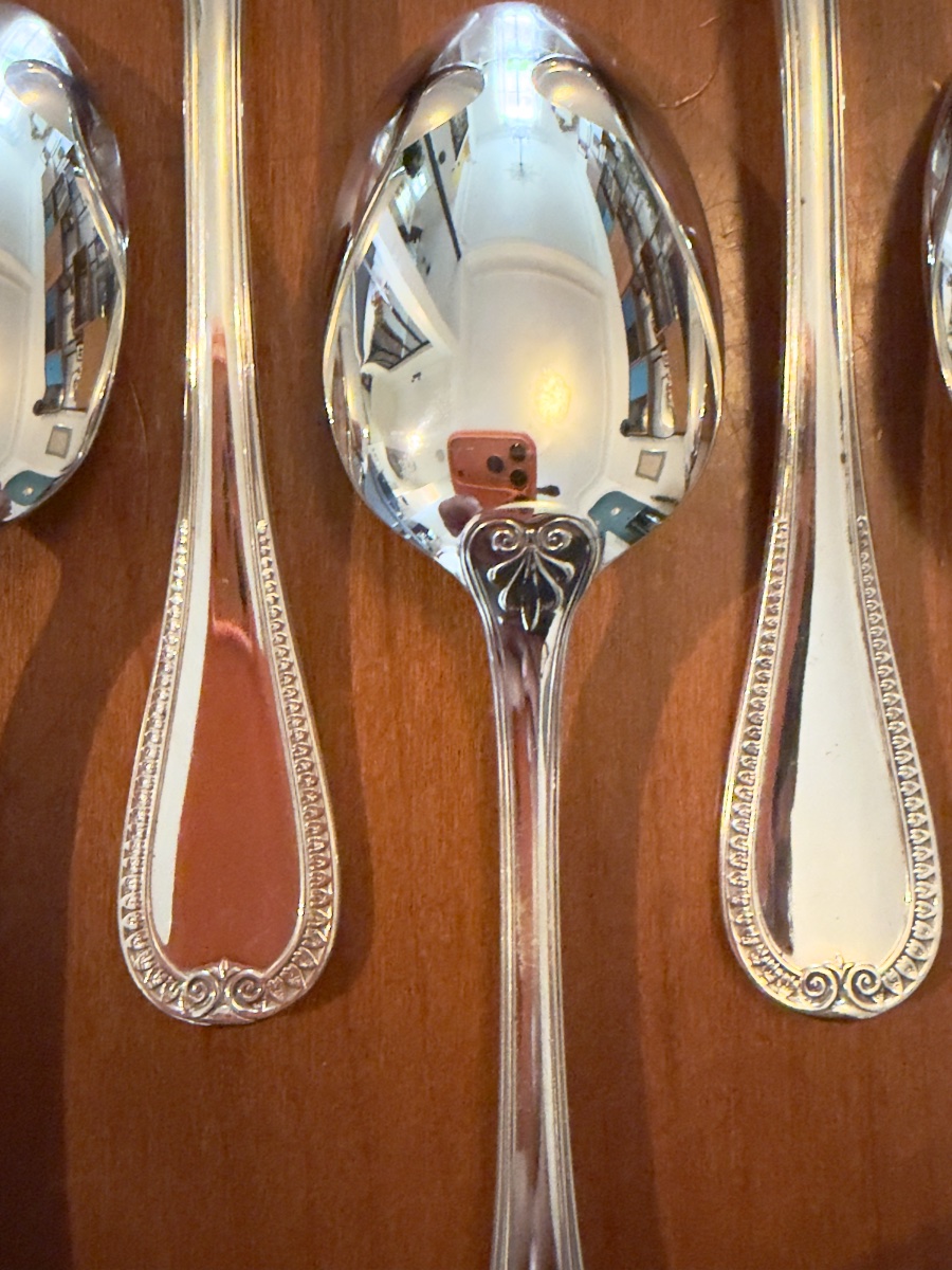 Christofle argent sterling  925 , malmaison , 6 cuillères à café -photo-2