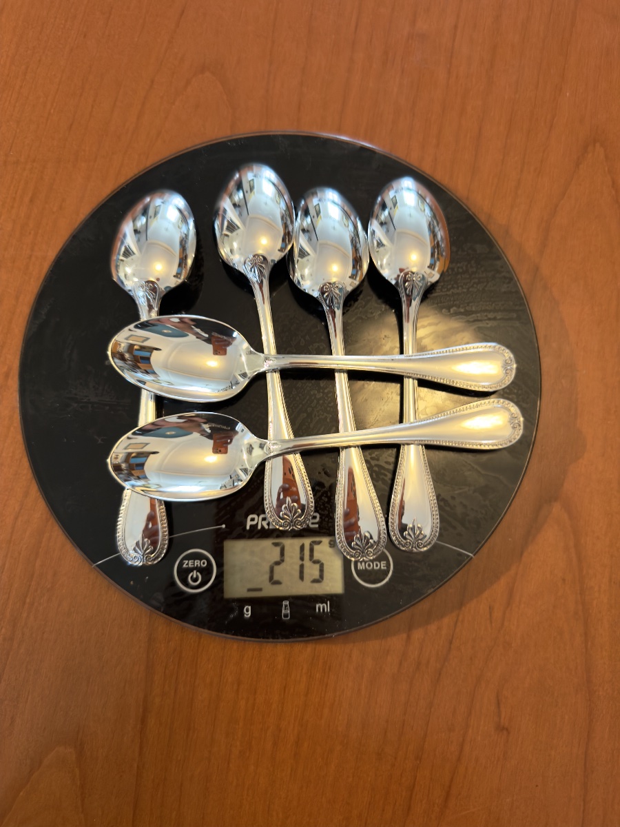 Christofle argent sterling  925 , malmaison , 6 cuillères à café -photo-4
