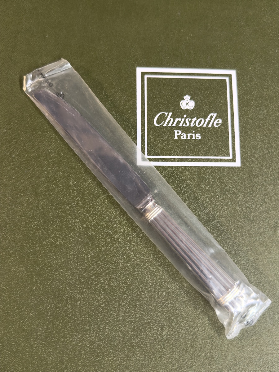 Christofle aria , 12 couteaux fromage entremet 19,5 cm -photo-3