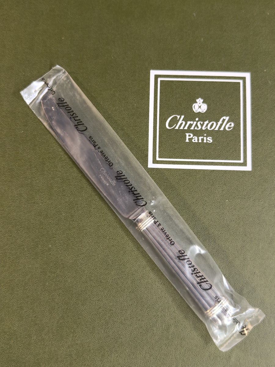 Christofle aria , 12 couteaux fromage entremet 19,5 cm -photo-4