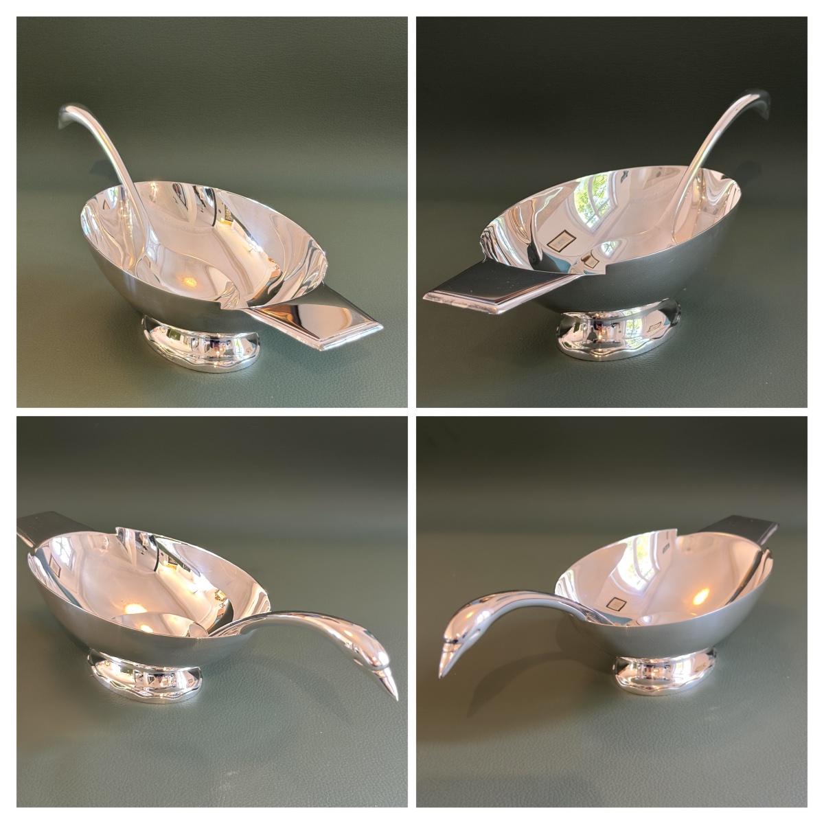 Christofle Swan-shaped Sauce Boat By Fjerdingstad, Like New -photo-2