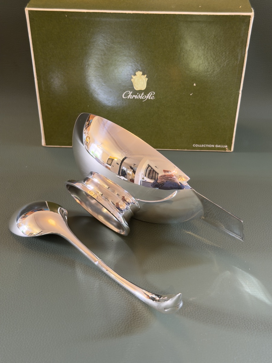 Christofle Swan-shaped Sauce Boat By Fjerdingstad, Like New -photo-3