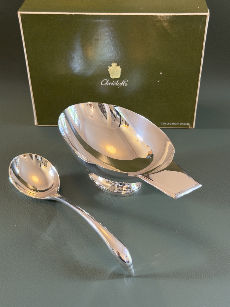 Christofle Swan-shaped Sauce Boat By Fjerdingstad, Like New -photo-4