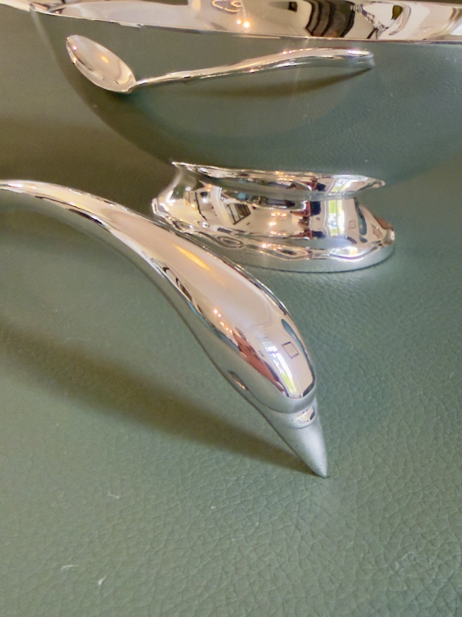 Christofle Swan-shaped Sauce Boat By Fjerdingstad, Like New -photo-3