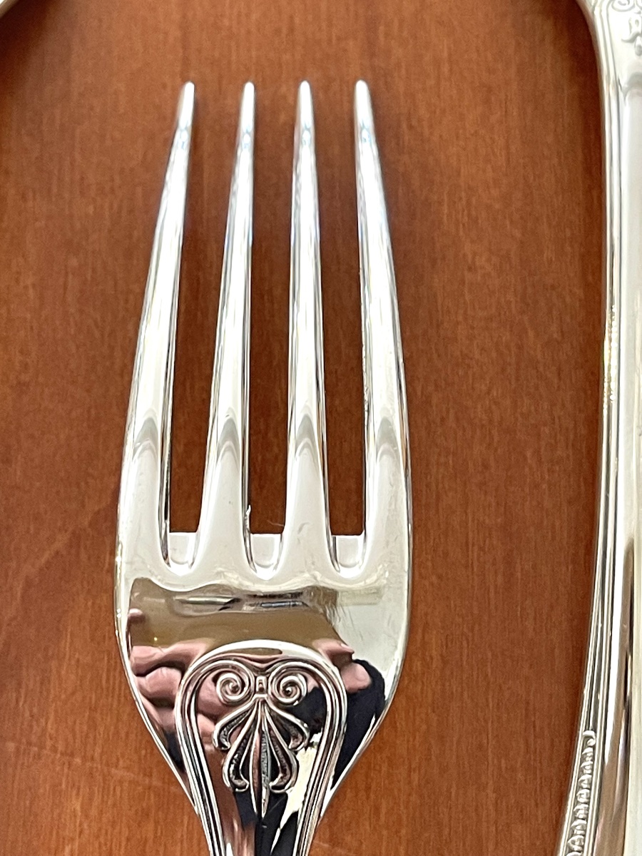 Christofle, 12 Dessert Forks, 17 Cm, Like New -photo-4