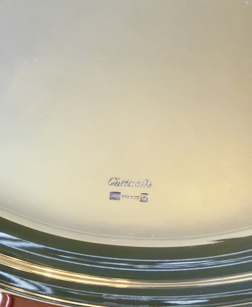 Christofle, Serving Dish, Tray, 35 Cm In Diameter, Like New -photo-3
