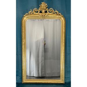 Large Antique Mirror H 158 X 86cm Louis Philippe Period