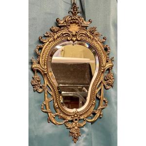 Miroir En Bronze époque Napoléon III Haut 52,5 X 33 