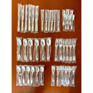 Christofle Chinon Housewife 6 People 42 Pieces, New In Closed Blister 