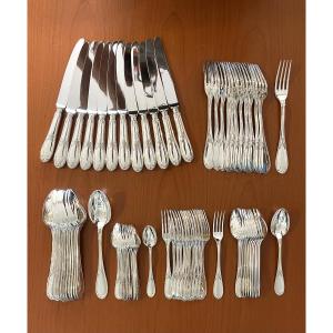Ercuis Laurels 72-piece Cutlery Set In Excellent Condition