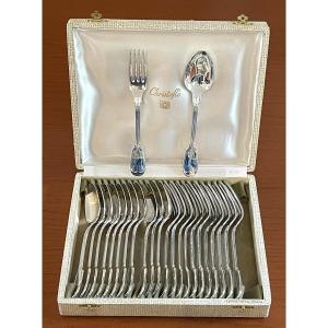 Christofle Chinon 12-piece Dessert Set 17 Cm (24 Pieces) 