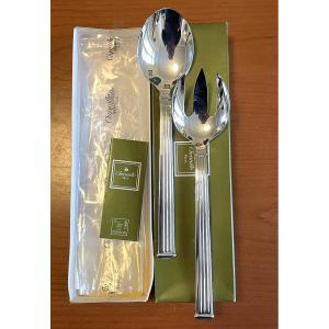 Christofle triade , couverts de service à salade état neuf 