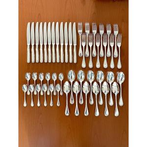 Christofle Malmaison 48-piece Flatware Set, Excellent Condition, Serves 12