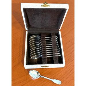 Christofle Cluny ,moka Spoons , Verrine