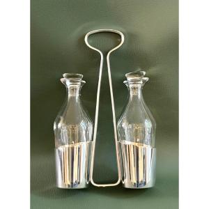 Christofle: Oil Cruet, Sabattini Lino Vinegar Cruet, Table Server 