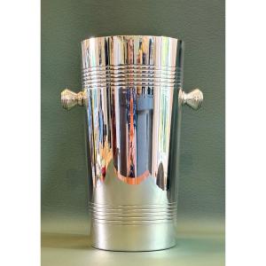 Christofle , grand seau à champagne , vin art déco H 28 cm