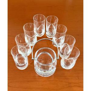 Daum "corolle" Series, 8. Glasses And Ice Bucket