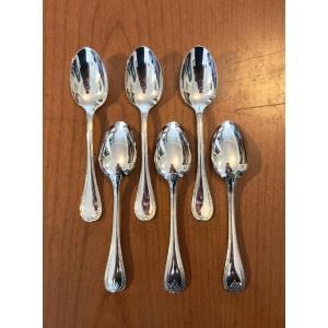 Christofle argent sterling  925 , malmaison , 6 cuillères à café 