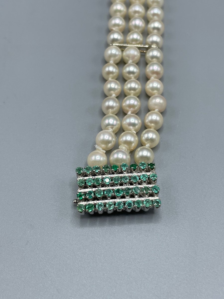 Pearl And Emerald Bracelet-photo-1